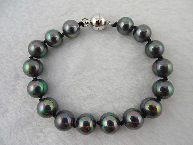 Kiwicraft Black Pearl Bracelet Magnet Buckle