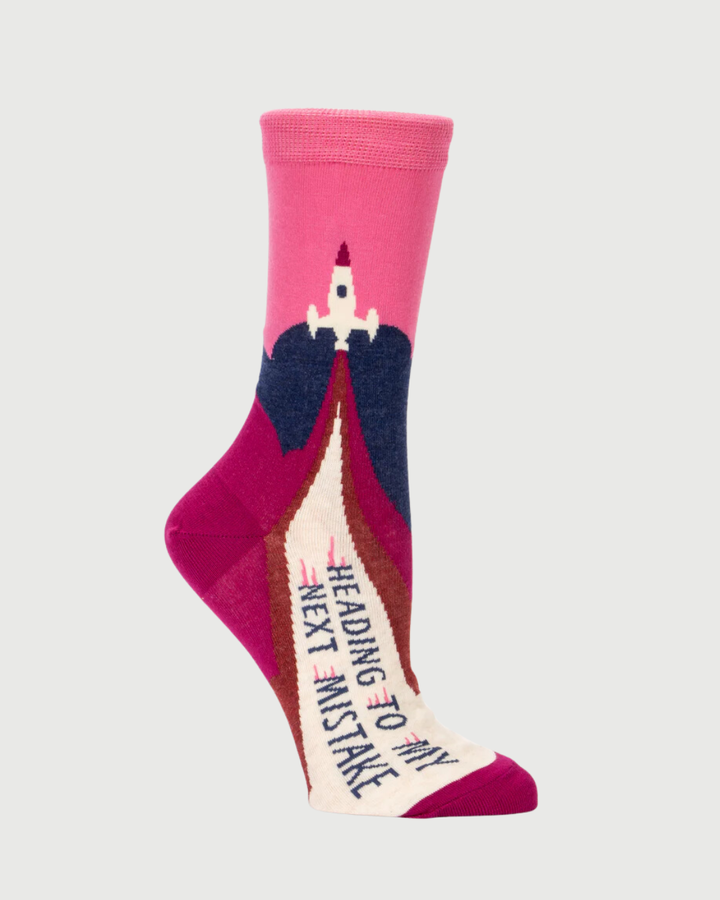 Blue Q Heading to my Next Mistake Socks