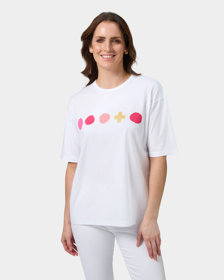 Stella & Gemma Porter White Tee Isola Bella