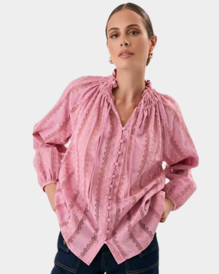 Adorne Opal Cotton Lace Shirt