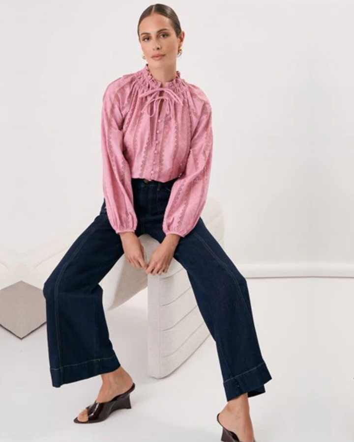 Adorne Opal Cotton Lace Shirt