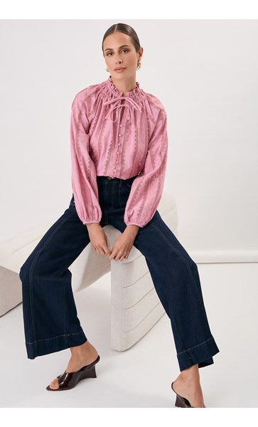 Adorne Opal Cotton Lace Shirt
