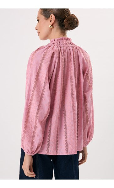 Adorne Opal Cotton Lace Shirt