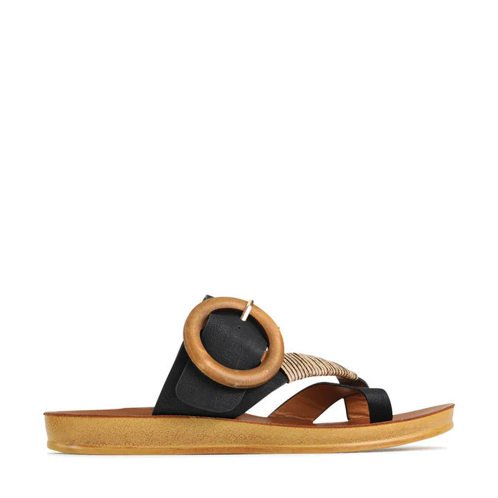 Los Cabos Dama Black Sandal
