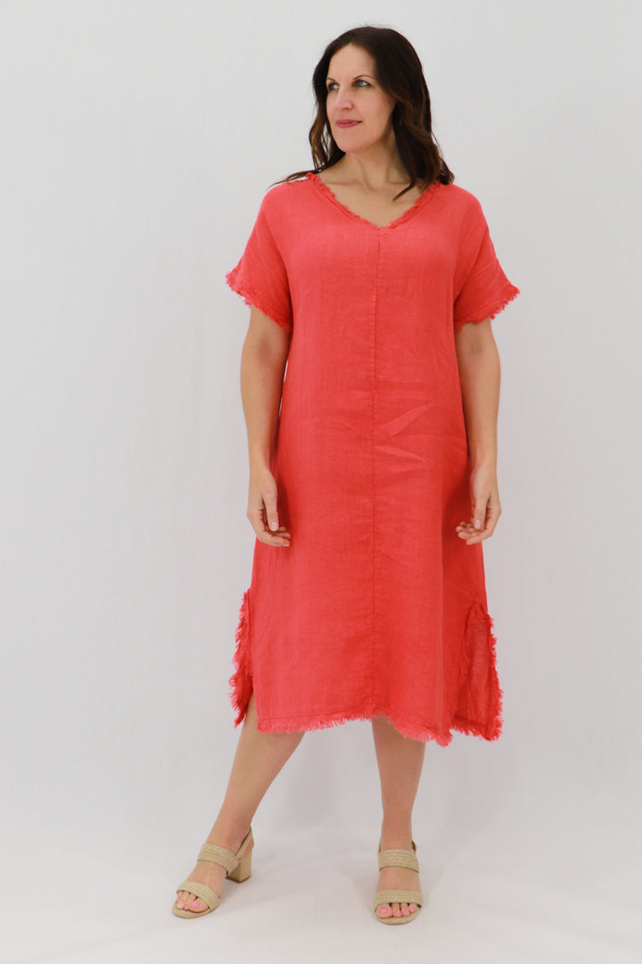 Aida Rose Isabella Frayed Shift Dress