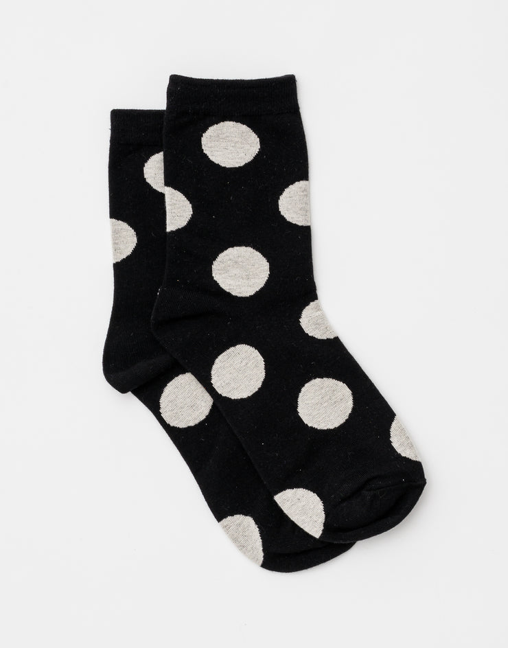 Stella + Gemma Socks Black/White Spot