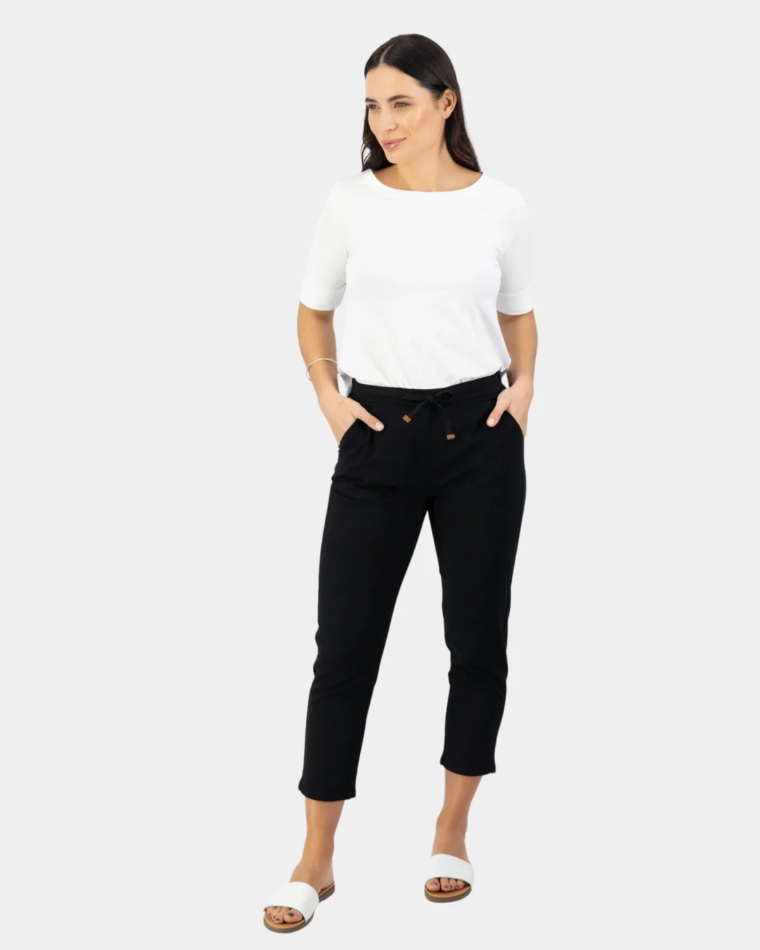 Vassalli Denver 7/8 skinny leg elastic waist pant
