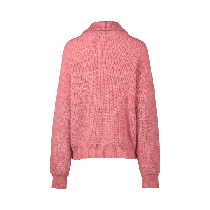 Vassalli Relaxed Fit Half Zip Sweater with Collar