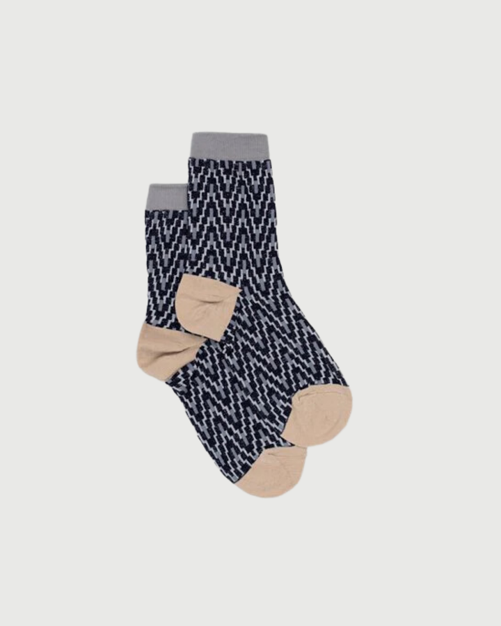 Antler Lurex Aztec Sock