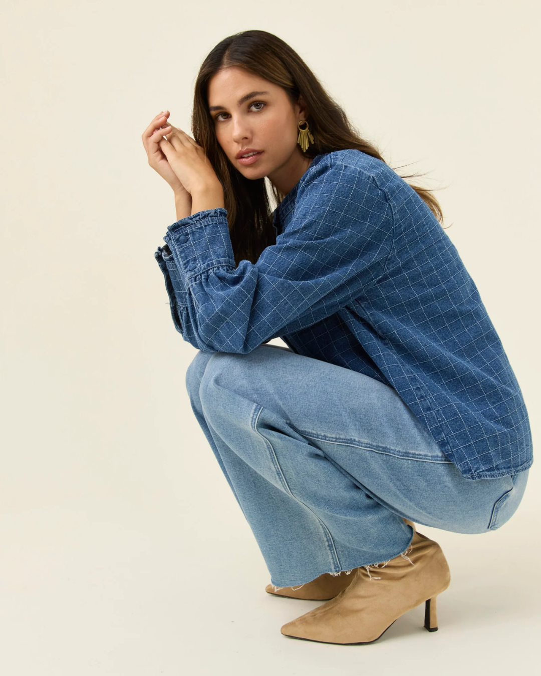 Isle of Mine Sloane Denim Frill Shirt