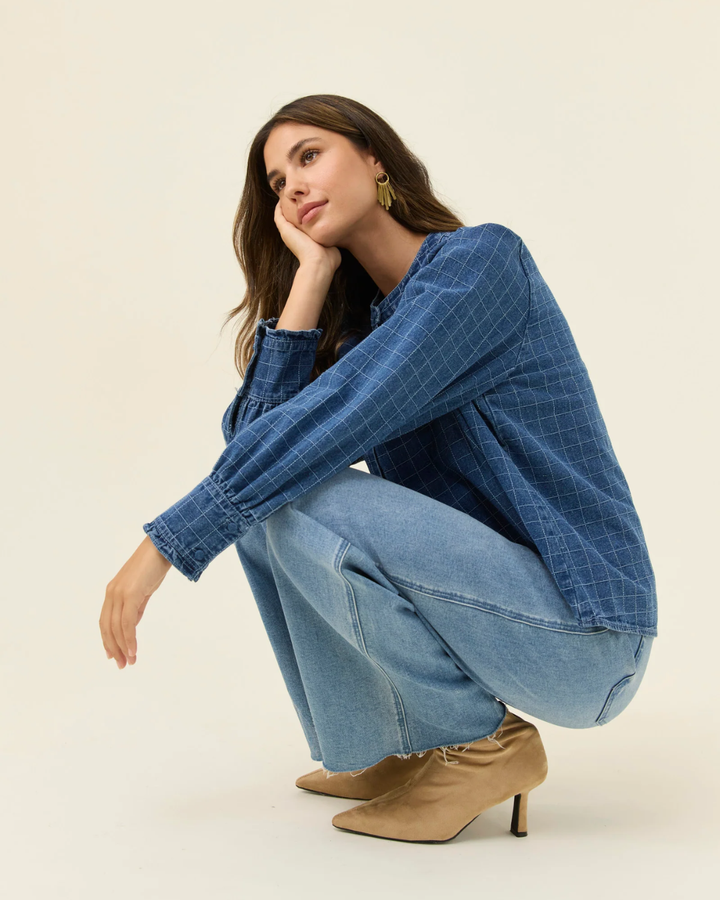 Isle of Mine Sloane Denim Frill Shirt