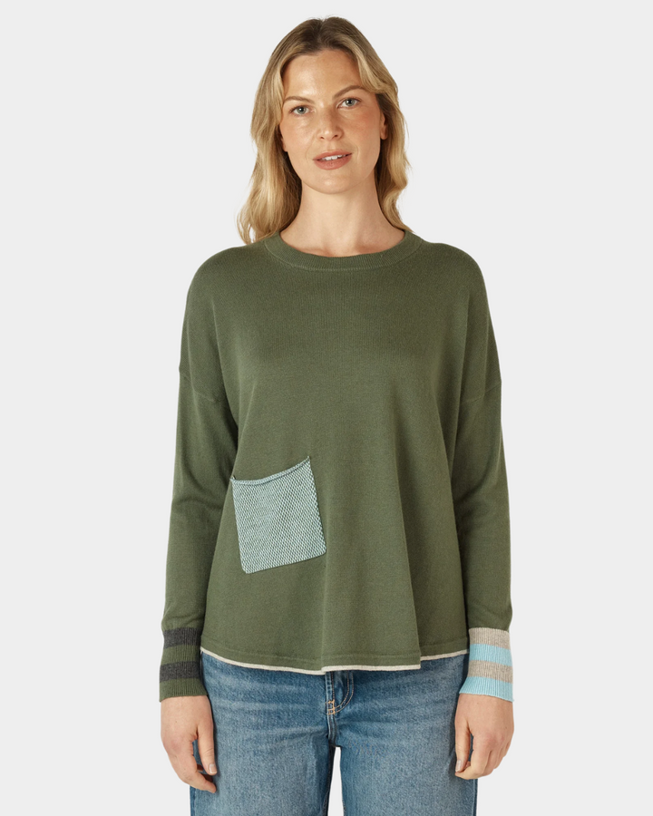 Zaket & Plover Birdseye Trim Jumper