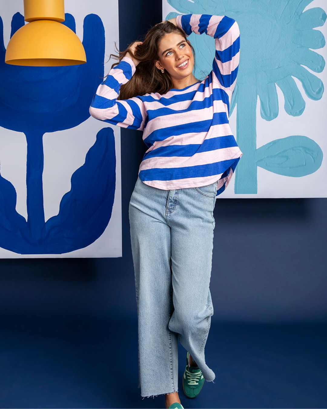 Elm Spritz Stripe Long Sleeve Tee
