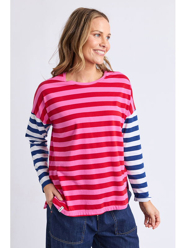 Elm Rouge Stripe L/S Tee