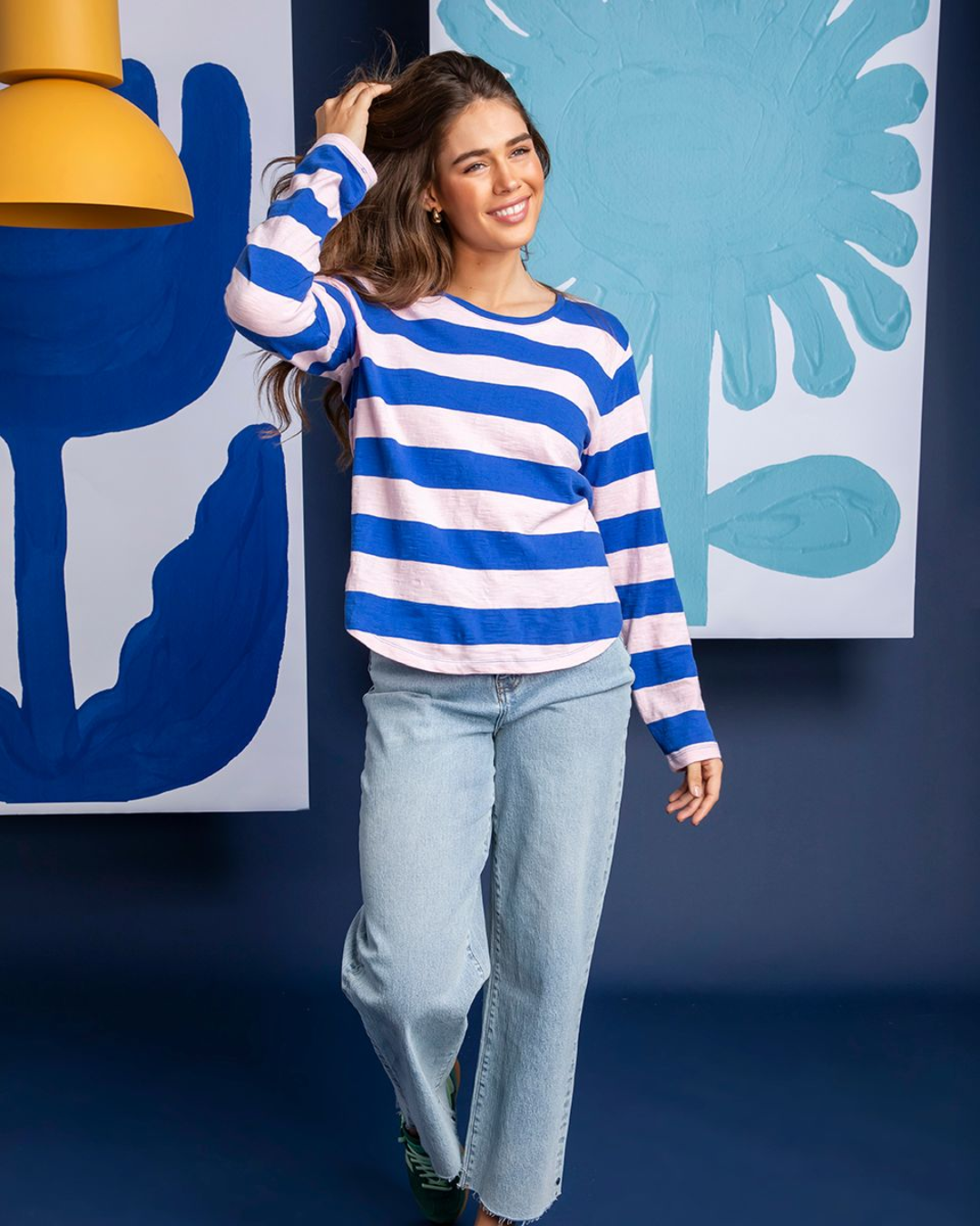 Elm Spritz Stripe Long Sleeve Tee