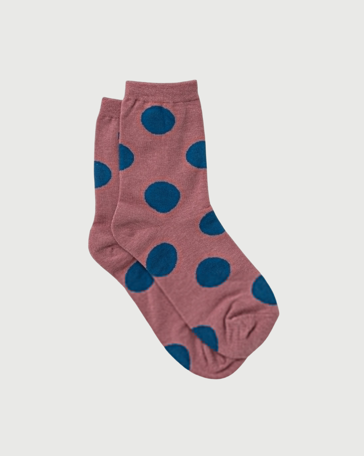 Stella & Gemma Salmon/Blue Spot Socks