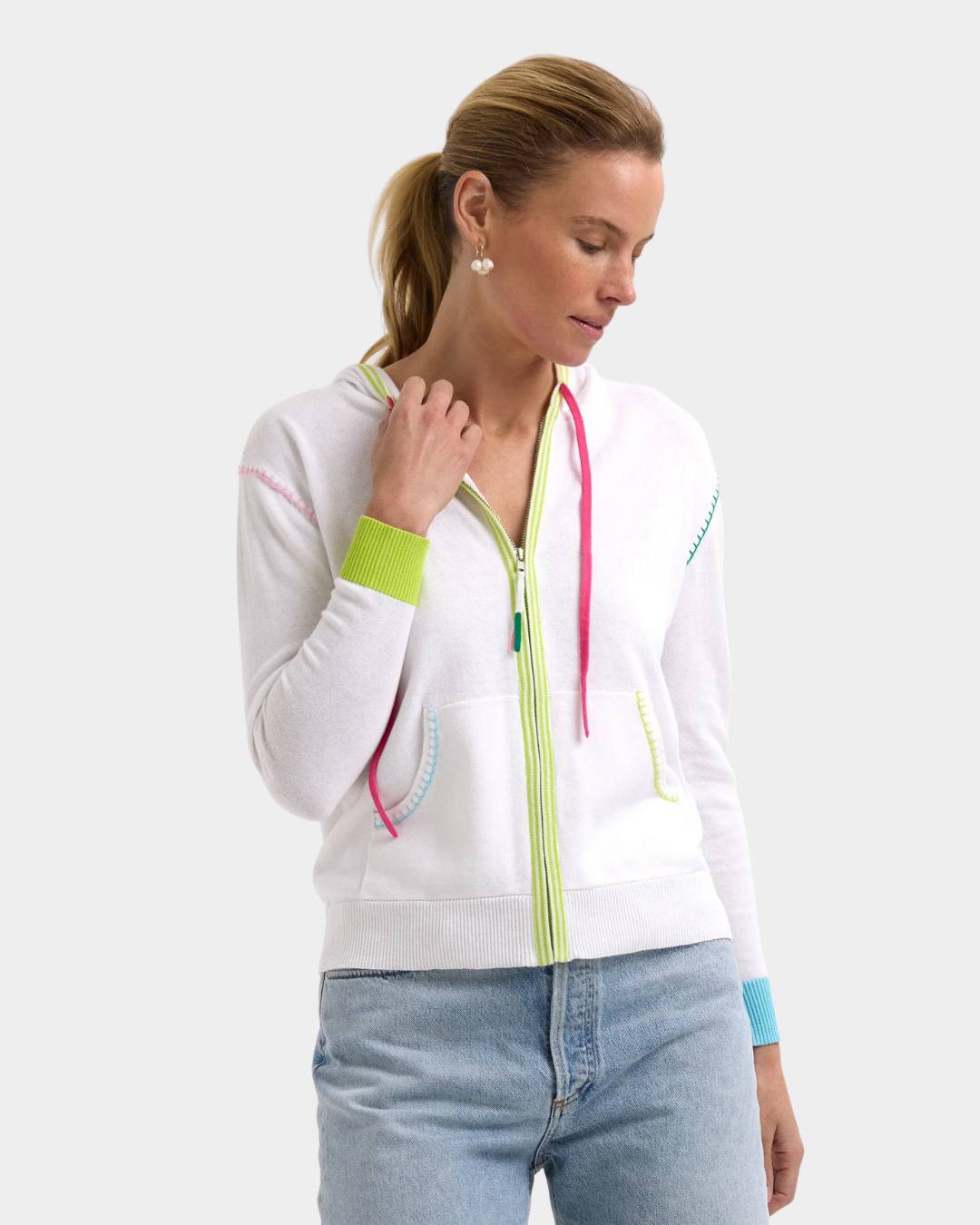 Zaket & Plover Heart Embroidery Hoodie