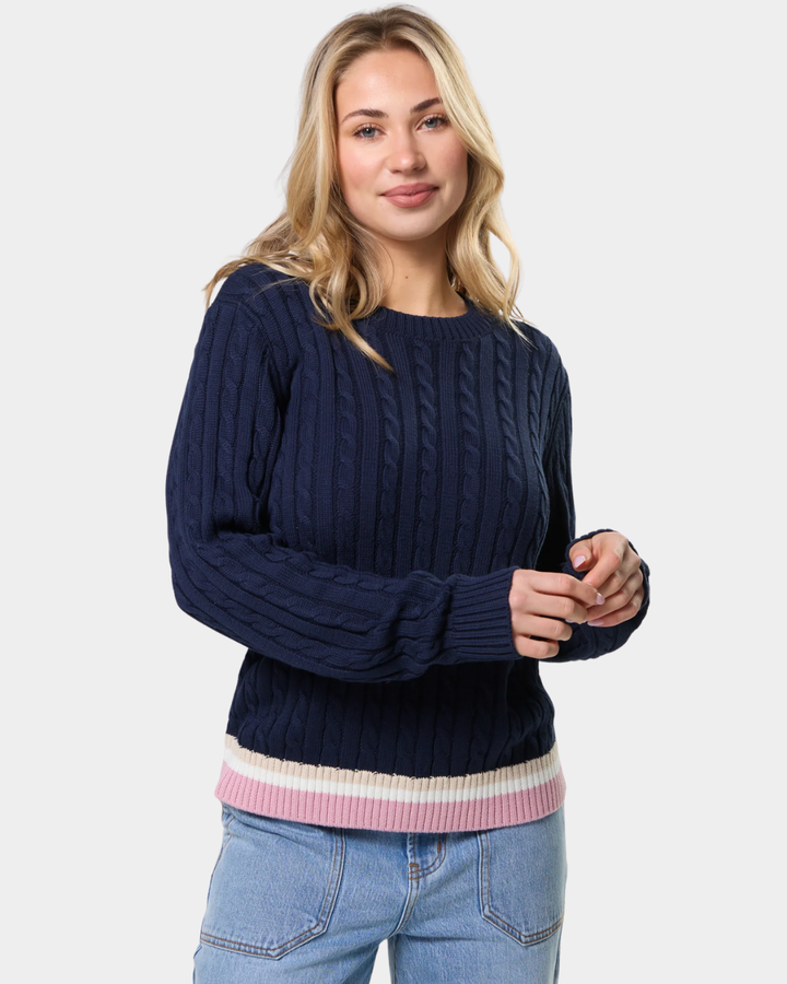 Stella + Gemma Cable Crew Sweater
