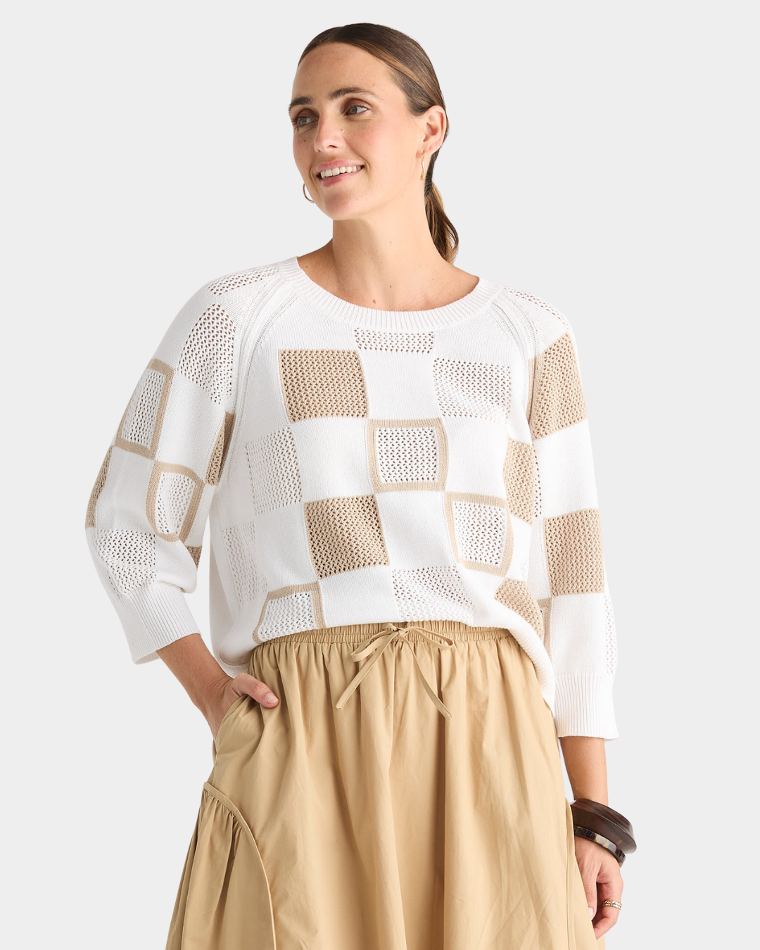 Zaket &amp; Plover Patch Pointelle Top