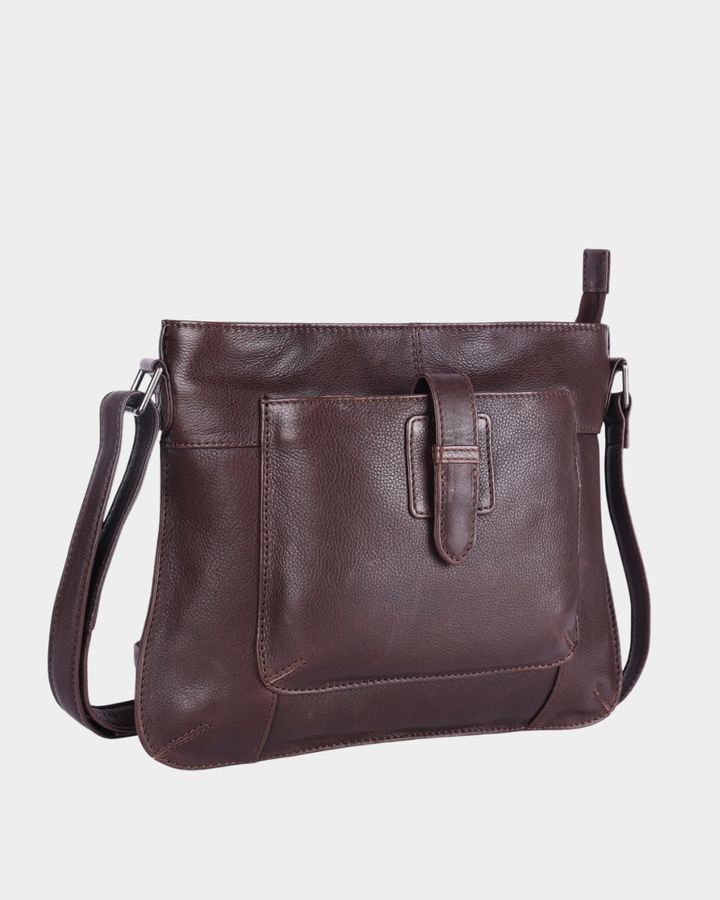 Rugged Hide Sorrel Leather Crossbody Bag