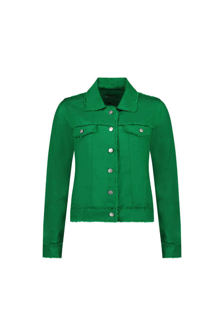 Vassalli Linen Jacket with Frayed Seams