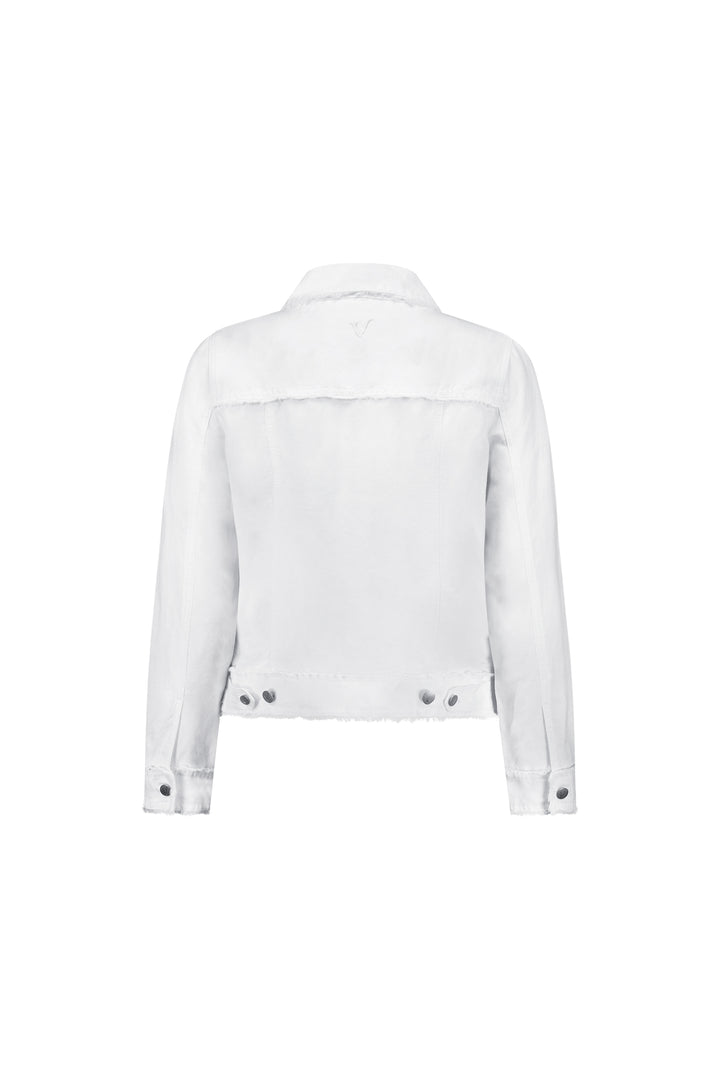 Vassalli Linen Jacket with Frayed Seams