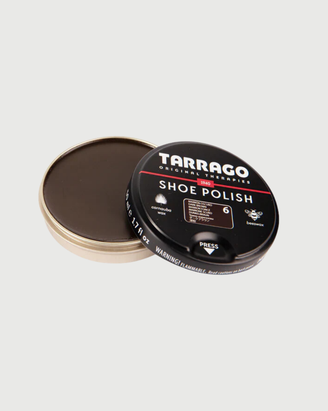 Tarrago Premium Shoe Polish Tin 50ml