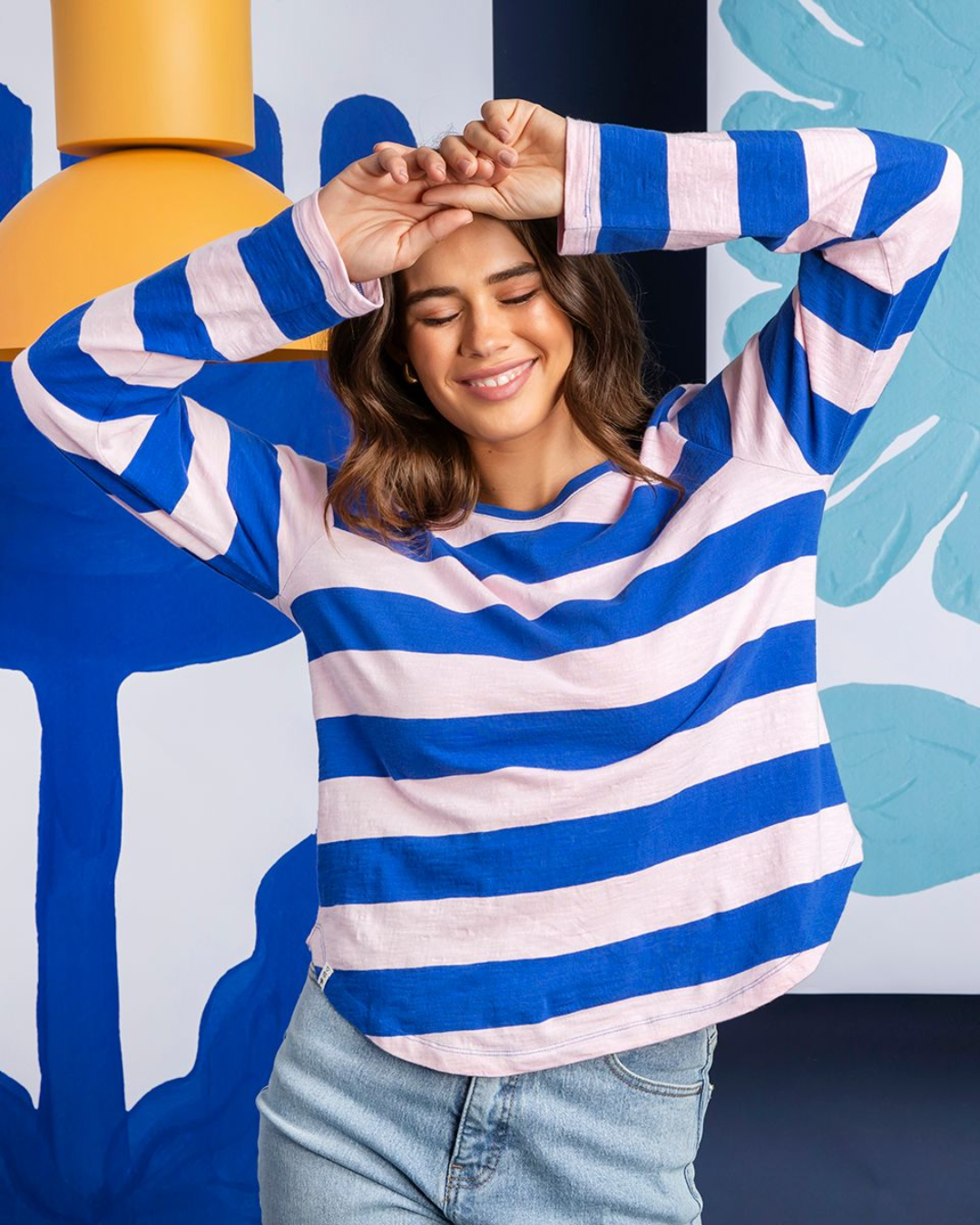 Elm Spritz Stripe Long Sleeve Tee