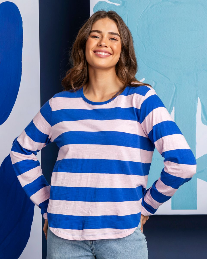 Elm Spritz Stripe Long Sleeve Tee