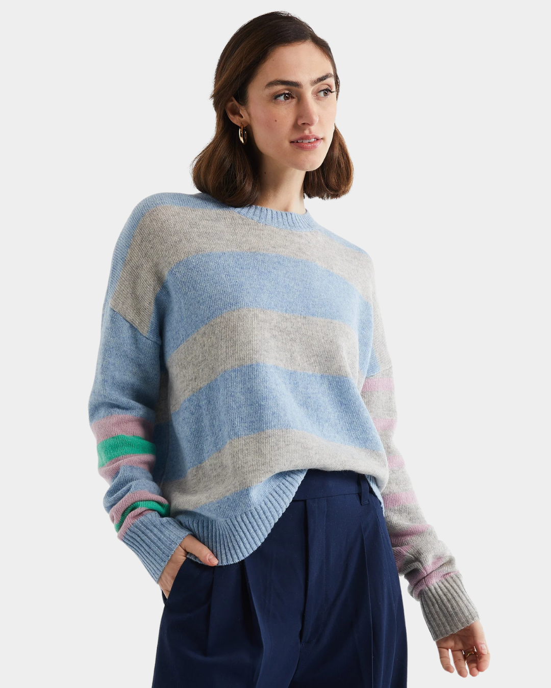 ld + co Lambswool Stripe Crew