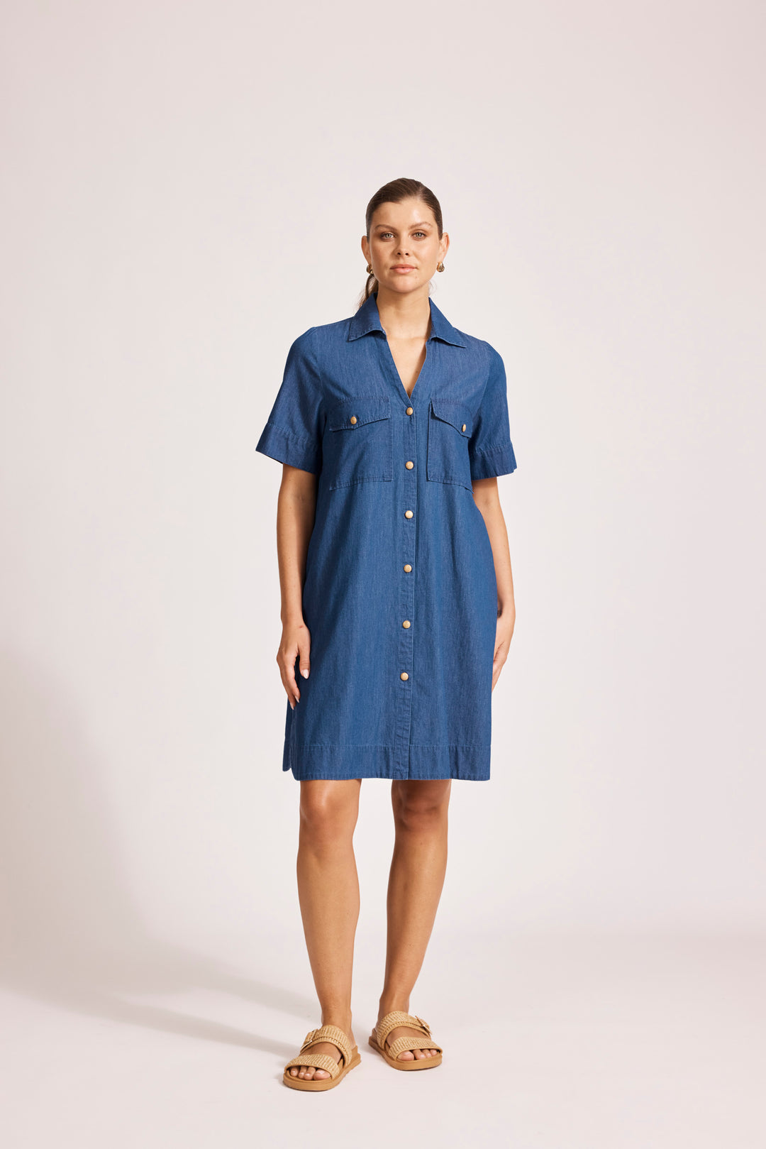 eb + ive Melenia Denim Shirt Dress
