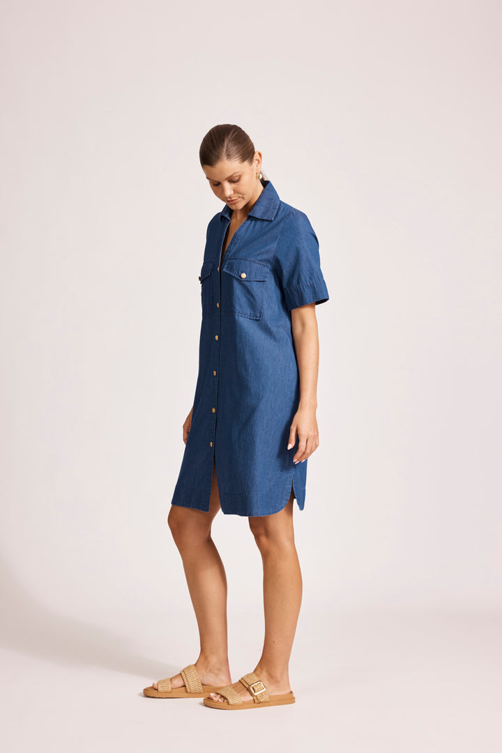 eb + ive Melenia Denim Shirt Dress