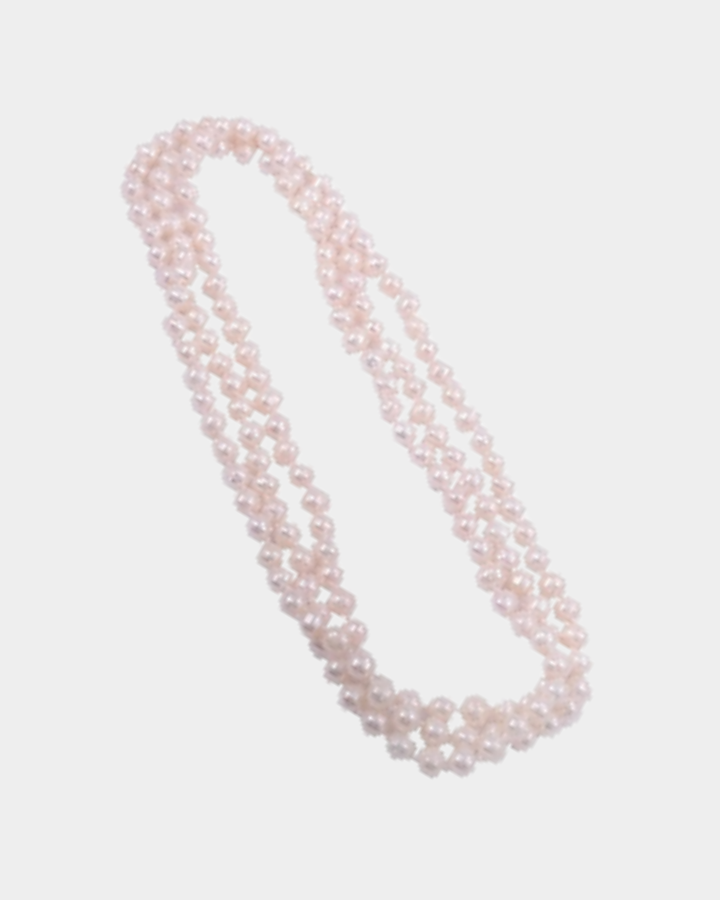 Kiwicraft white freshwater pearl long necklace