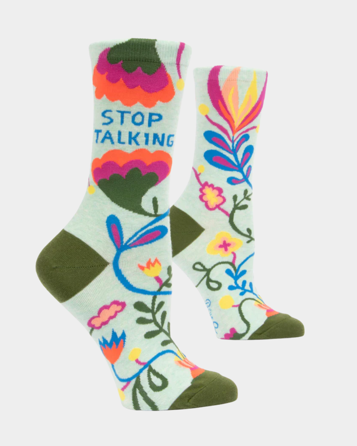 Blue Q Stop Talking Socks