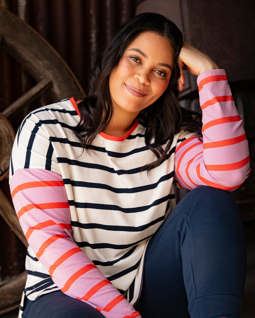 Elm Marta Stripe Long Sleeve Tee