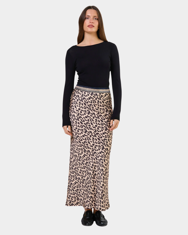 Stella + Gemma Bretta Skirt Snow Leopard