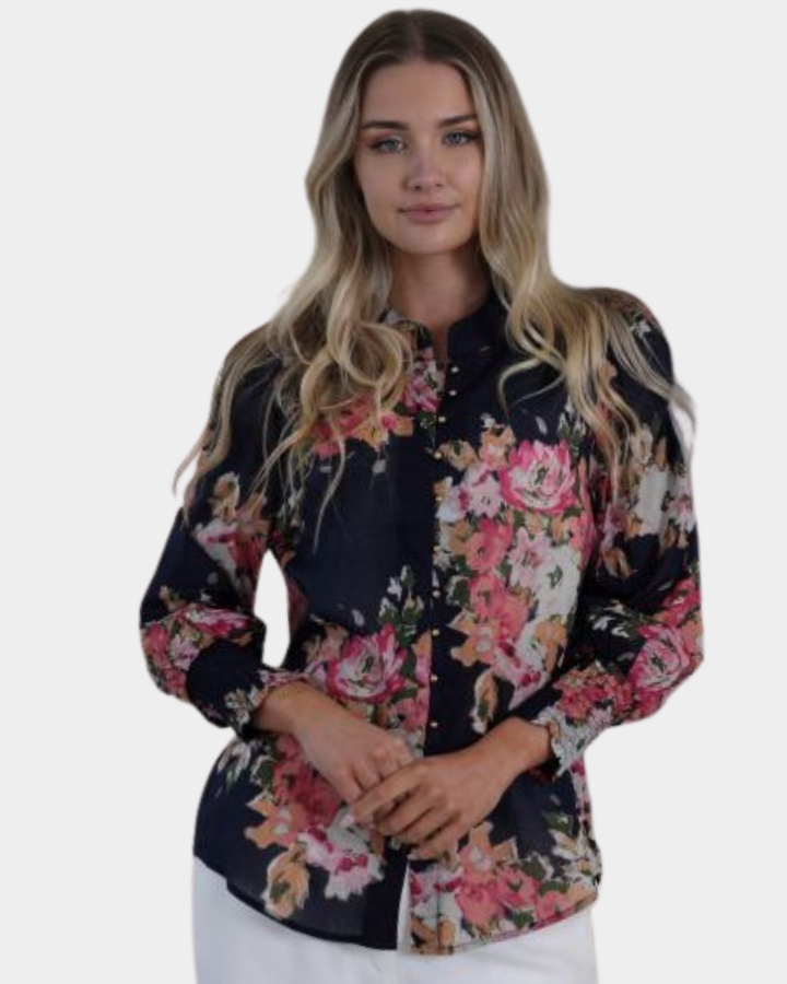 Fria Floral Button Blouse