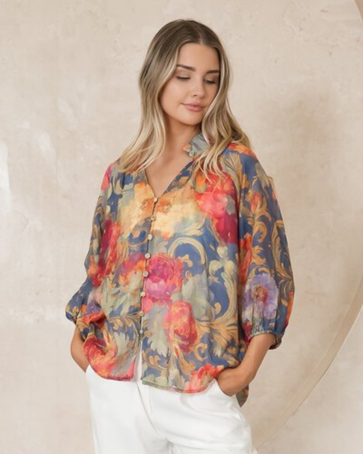 Fria Baroque Rose Blouse