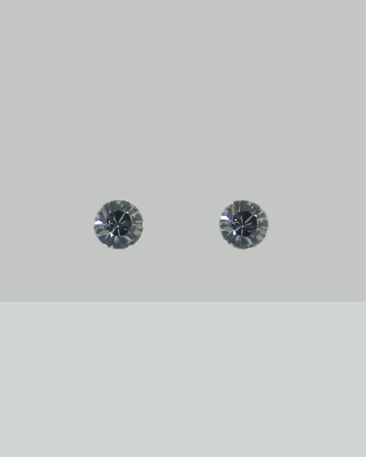 Lucy & Zoe Swarovski Crystal Stud Grey