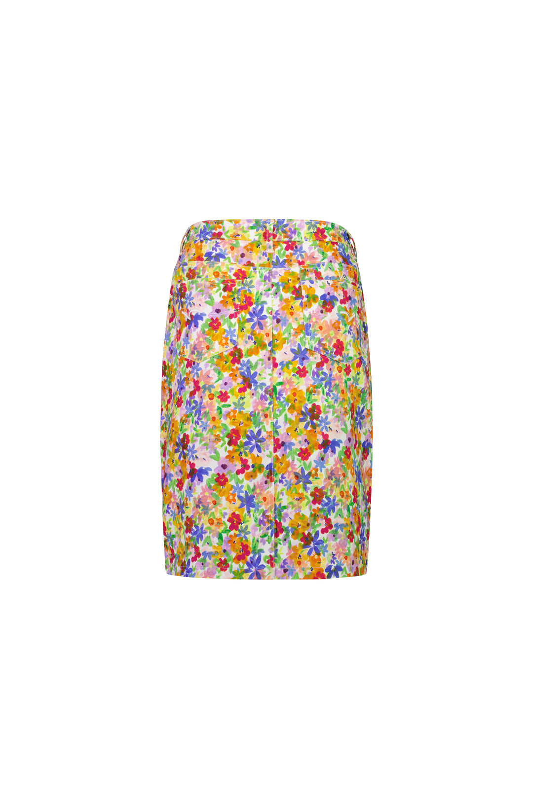 Vassalli Printed Skirt with Centre Back Vent