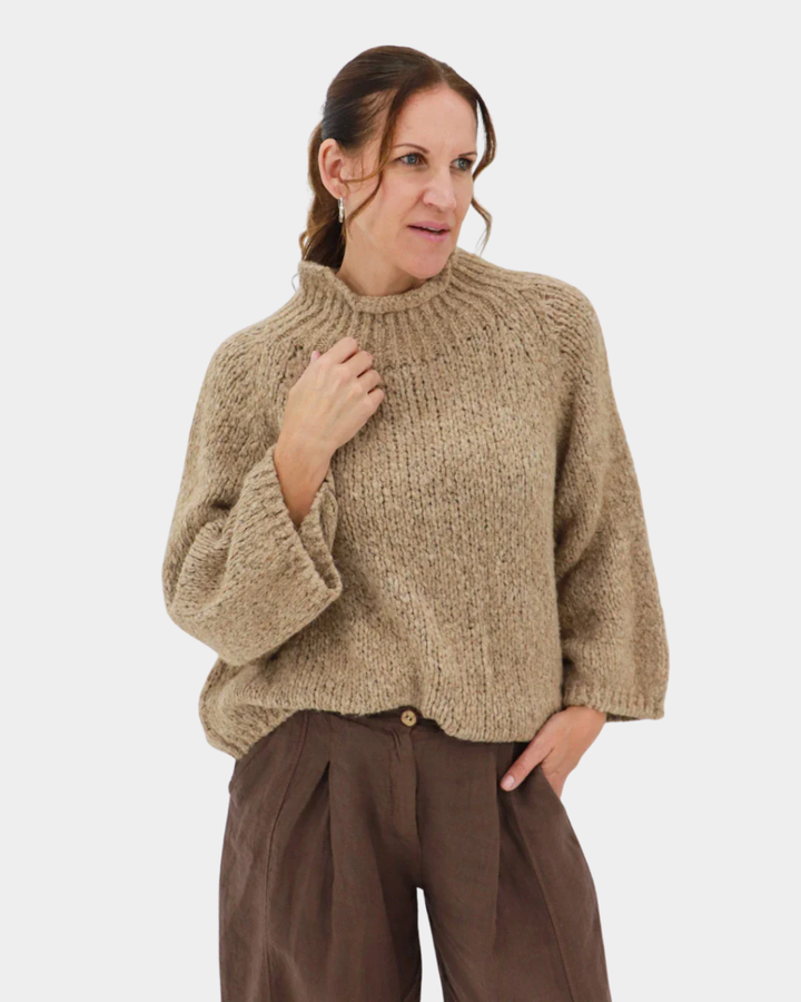Aida Rose Soraya Boxy Boucle Sweater