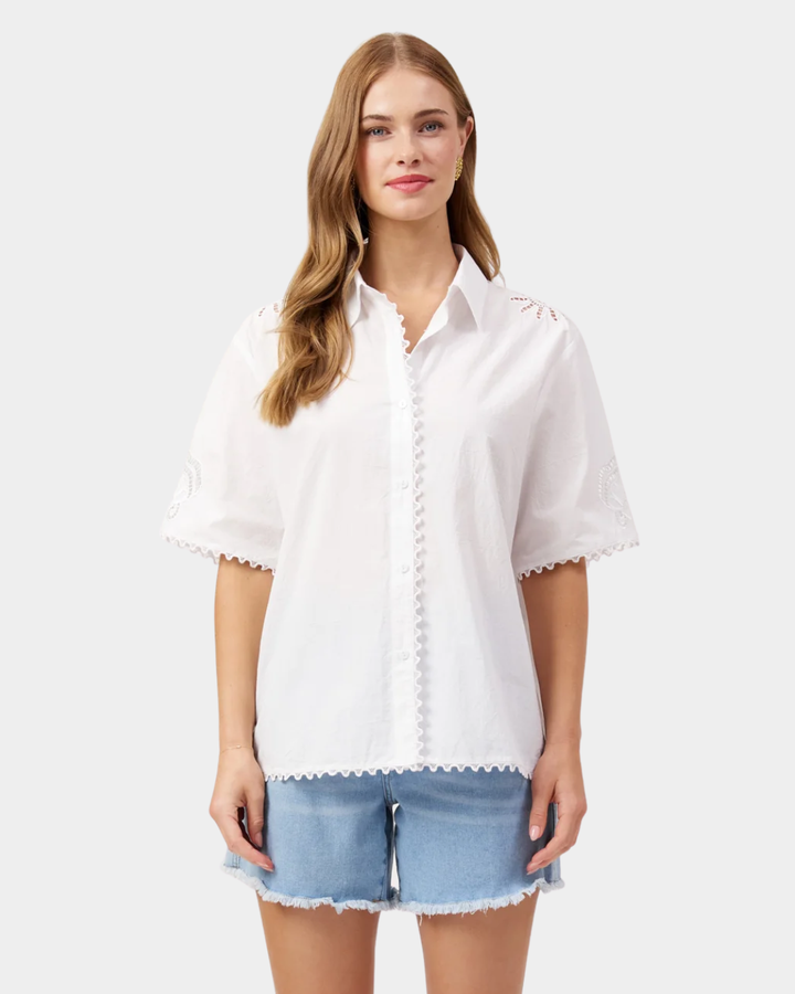 Haven Larissa Broderie Shirt