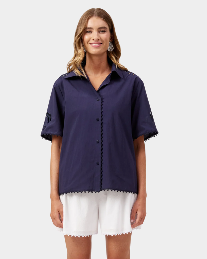 Haven Larissa Broderie Shirt