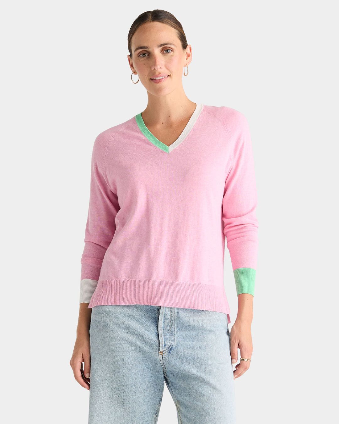 Zaket &amp; Plover V Accent Sweater