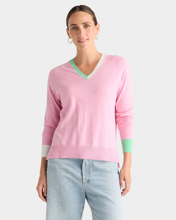 Zaket &amp; Plover V Accent Sweater