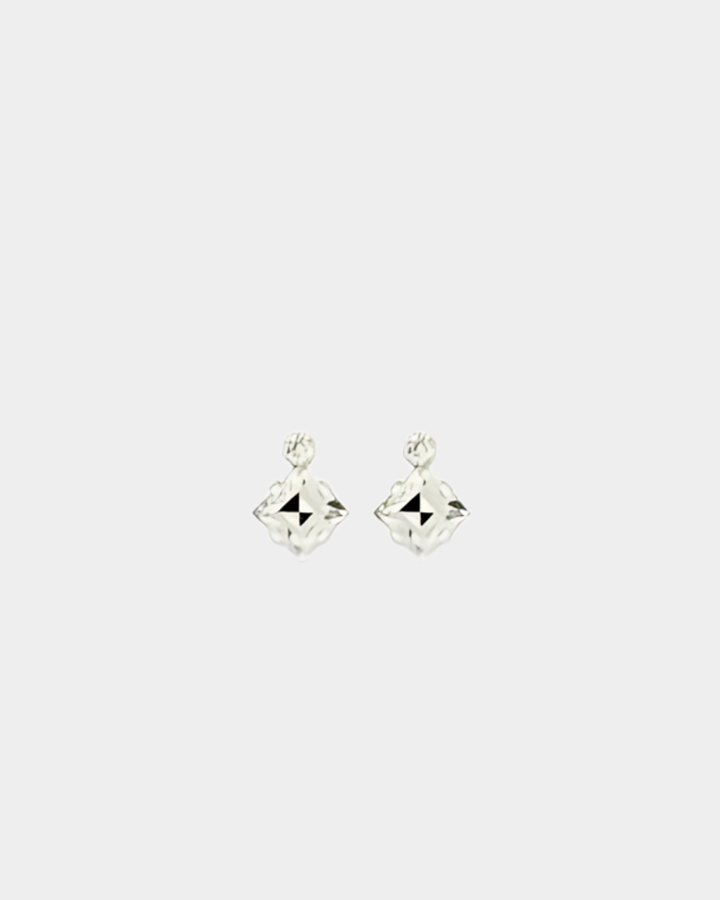 Lucy & Zoe Drop Square Cut Crystal Earring