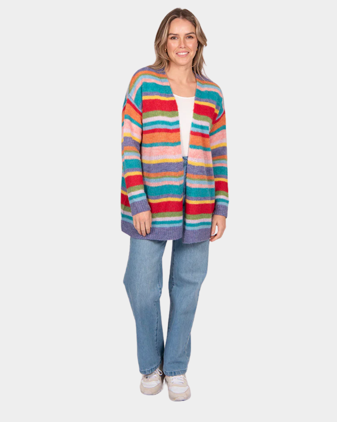 Fields Mohair Block Stripe Cardigan