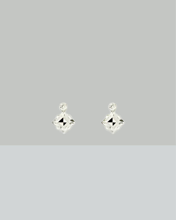 Lucy & Zoe Drop Square Cut Crystal Earring