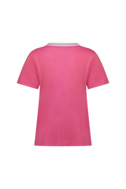 Vassalli V Neck Top With Stripe Neckband