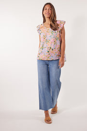 Isle Of Mine Flora Frill Top